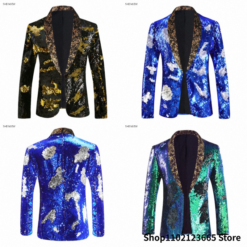 Men'S Grooming Club - Veste de Costume Homme Scintillante à