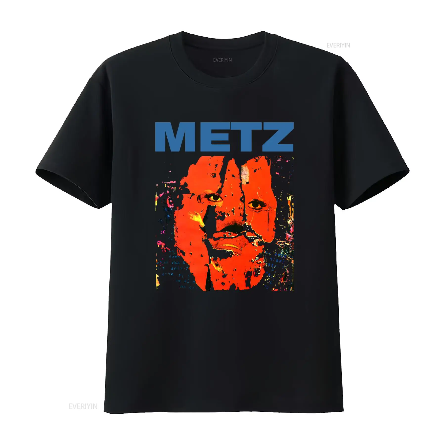 Face Wash Mens - T-shirt METZ avec imprimé visage rouge