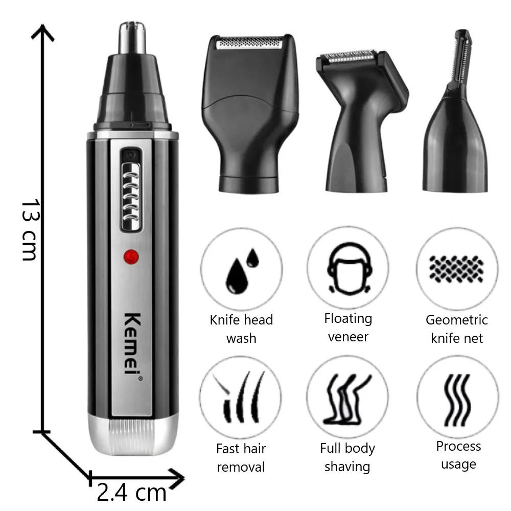 Kemei 4 en 1 tondeuse pour hom - Men'S Grooming Nose And Ear avis et prix